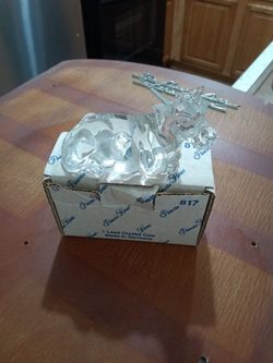 Lead Crystal Cow