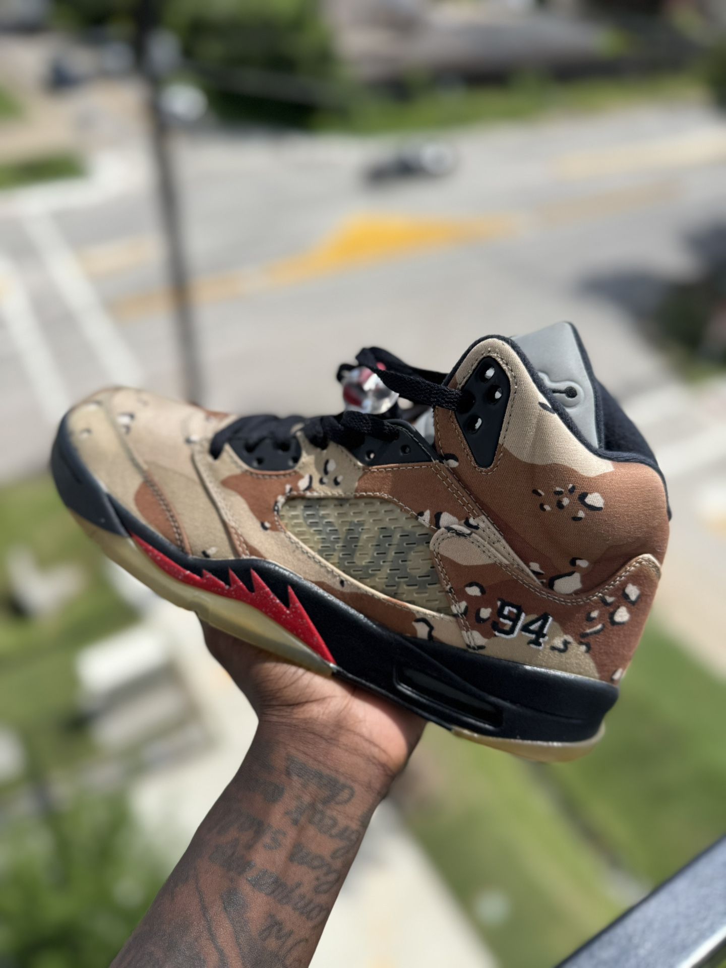 Air Jordan 5 Supreme Camo Size 11 