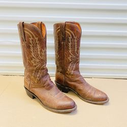 Lucchese 1883 Crayton Boots Men's 8.5 D Tan Mad Dog Goat Leather Cowboy N1547R 4. Great condition, well maintained, beautiful design and superior leat