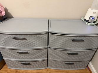 Sterilite 3-Drawer Weave Plastic Storage Units – Set of 2