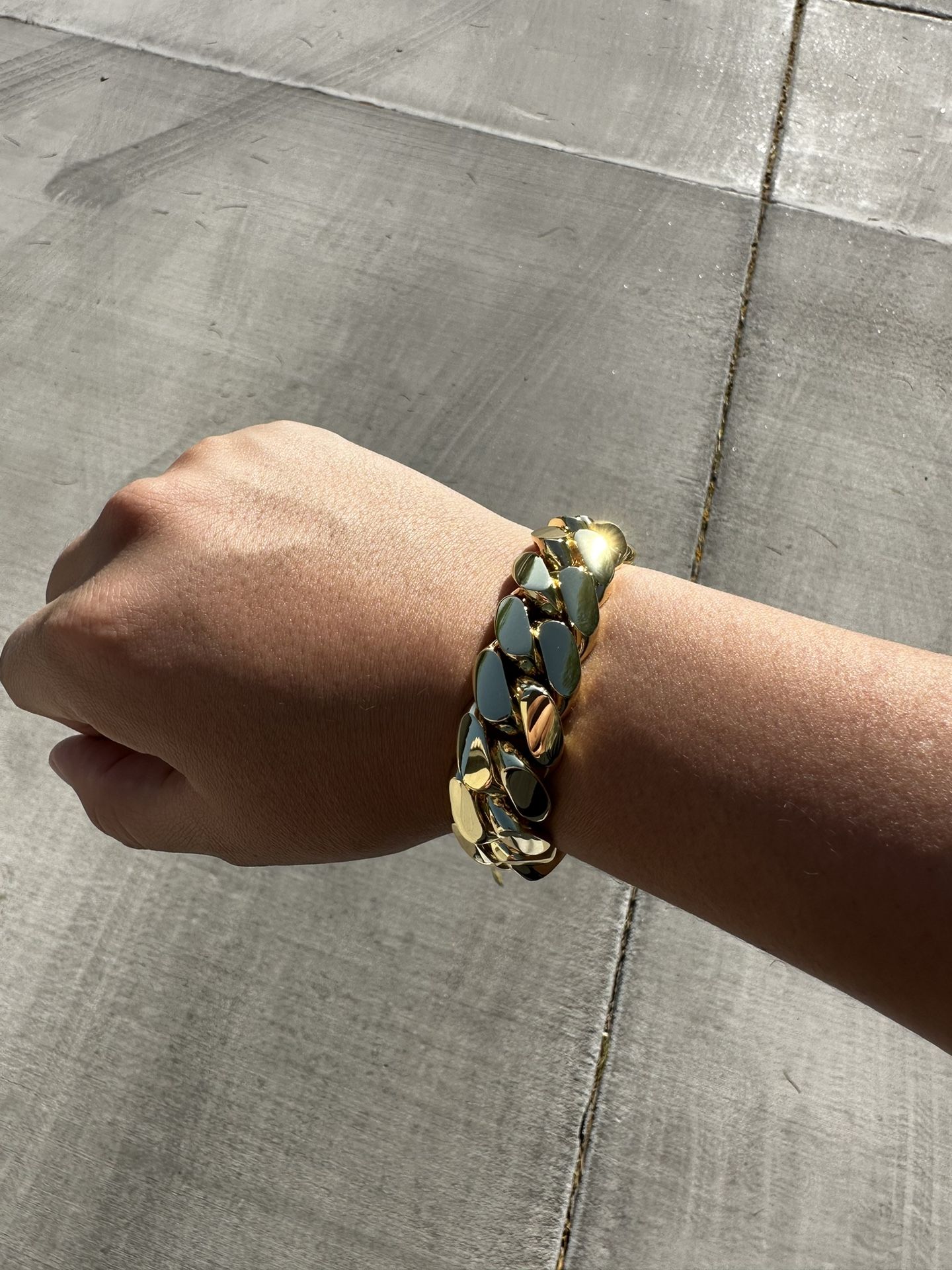 14k Gold Plated Miami Cuban Link Bracelet