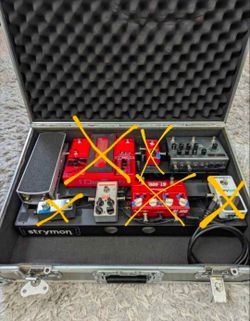 Pedalboard And Various Guitar Pedals (See Description)