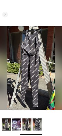 adidas workout onsie all over logo size S