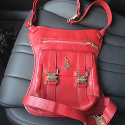 Leather purse/ shoulder bag....Cartera de piel