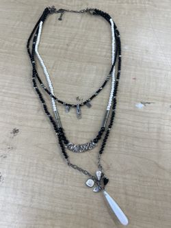 Silpada Sterling Silver Howlite Pyrite "Neutral Territory" 7 Way Necklace