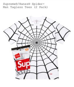 Supreme x Hanes Spider-Man Tees (2Pack) Size Large