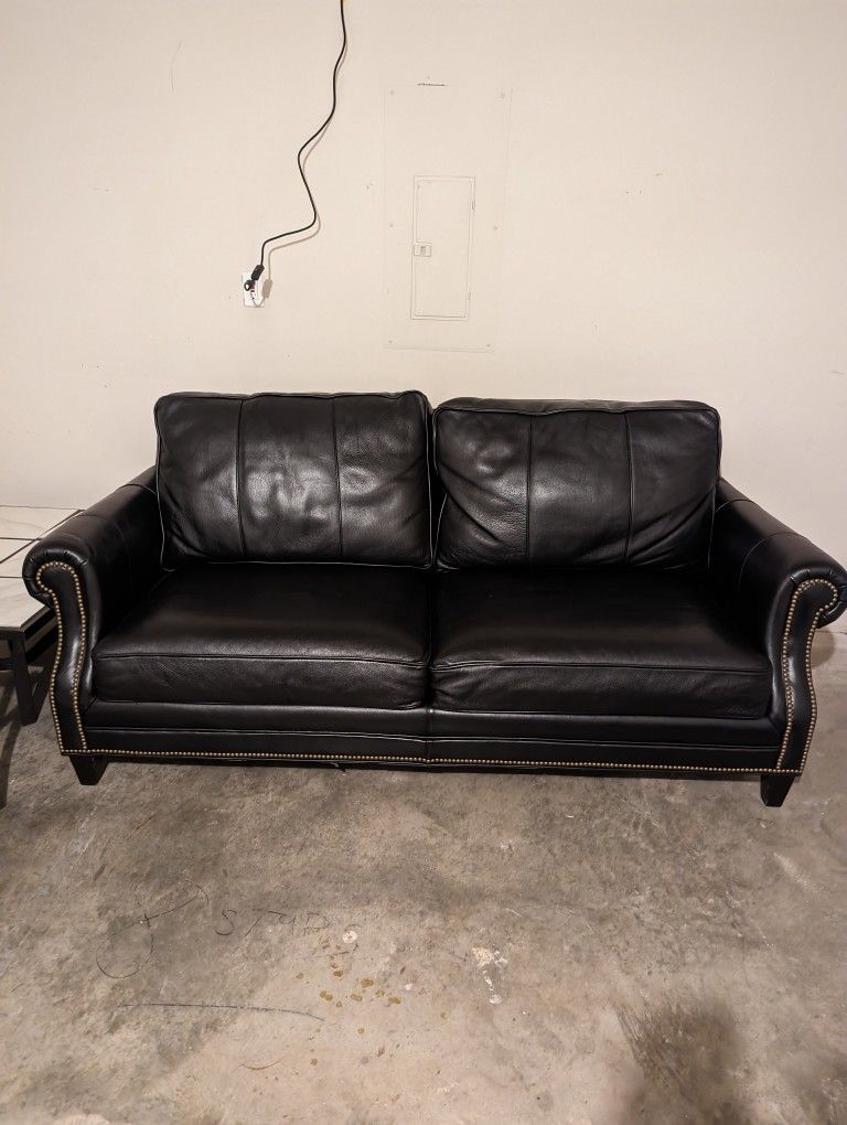 Luxury Full Grain Leather Couch 4000 Bradington Young Loveseat for