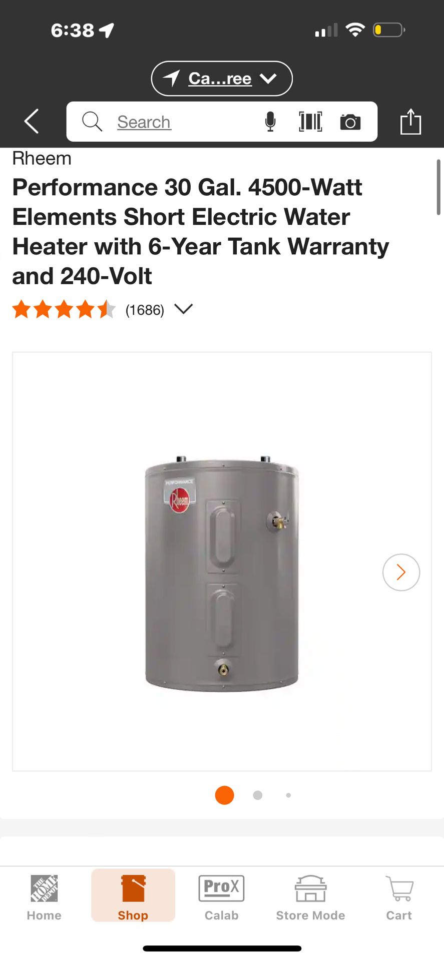 New Electric Water Heater - 30 gallons - 240 Volts 