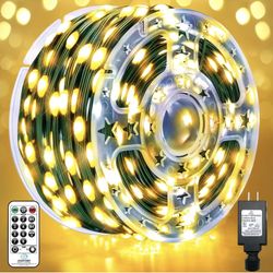 Illuminate Your Space: 262ft 800 LED Christmas Lights for Outdoor Bliss – IP67 Waterproof, 8 Modes, Plug-in Fairy Lights with Remote for Patio, Campin