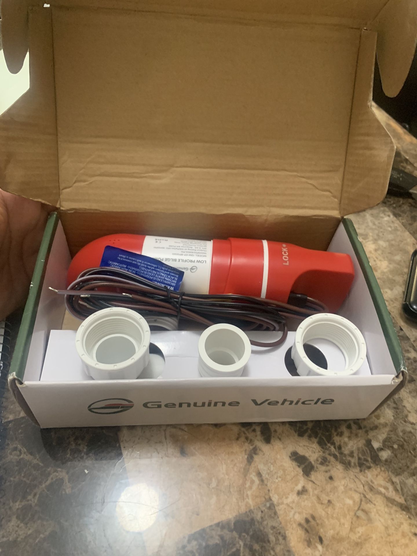 12V 1100 GPH Automatic Bilge Pump with 360° Rotation for Boats