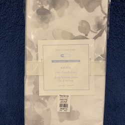 NEW Pottery Barn Baby Crib Fitted Sheet Natalie Gray & White 100% Organic Cotton 