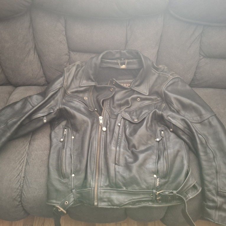 Black Leather Riding Jacket