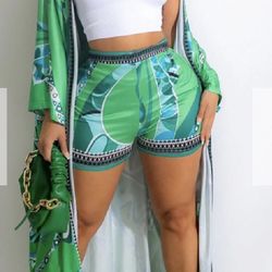 2pc Set Green . **Tank Top Not Included ***