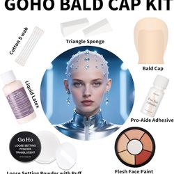 Bald Cap Makeup Kit for Realistic Bald Head Transformations
