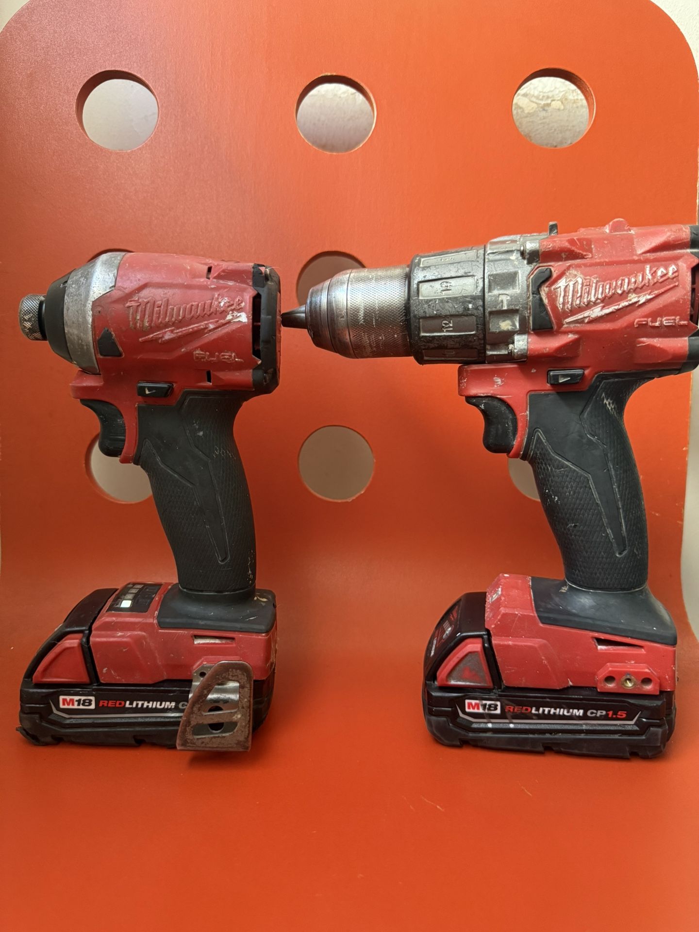 Milwaukee M18 Fuel Hammer And Impact Drill With Batteries 