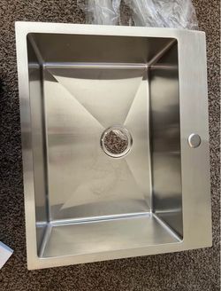New Stainless Steel Sink with Faucet24” x 20” x 10”