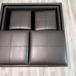 Storage Ottoman Set w/ Trays & Nested Cubes