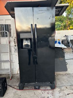 Frigidaire Black Side-by-Side Refrigerator with Ice Dispenser