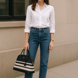 Kate Spade New York Canvas Leather Tote 