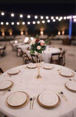 Gold Centerpiece Stands – Wedding Table Decor (Set of 8)