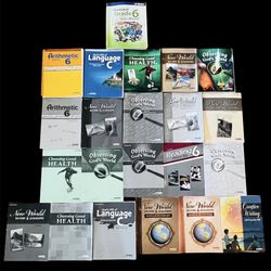 Abeka Program, School Books For 6th Grade.