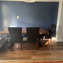 Fortville Solid Wood Dining Table -Wayfair