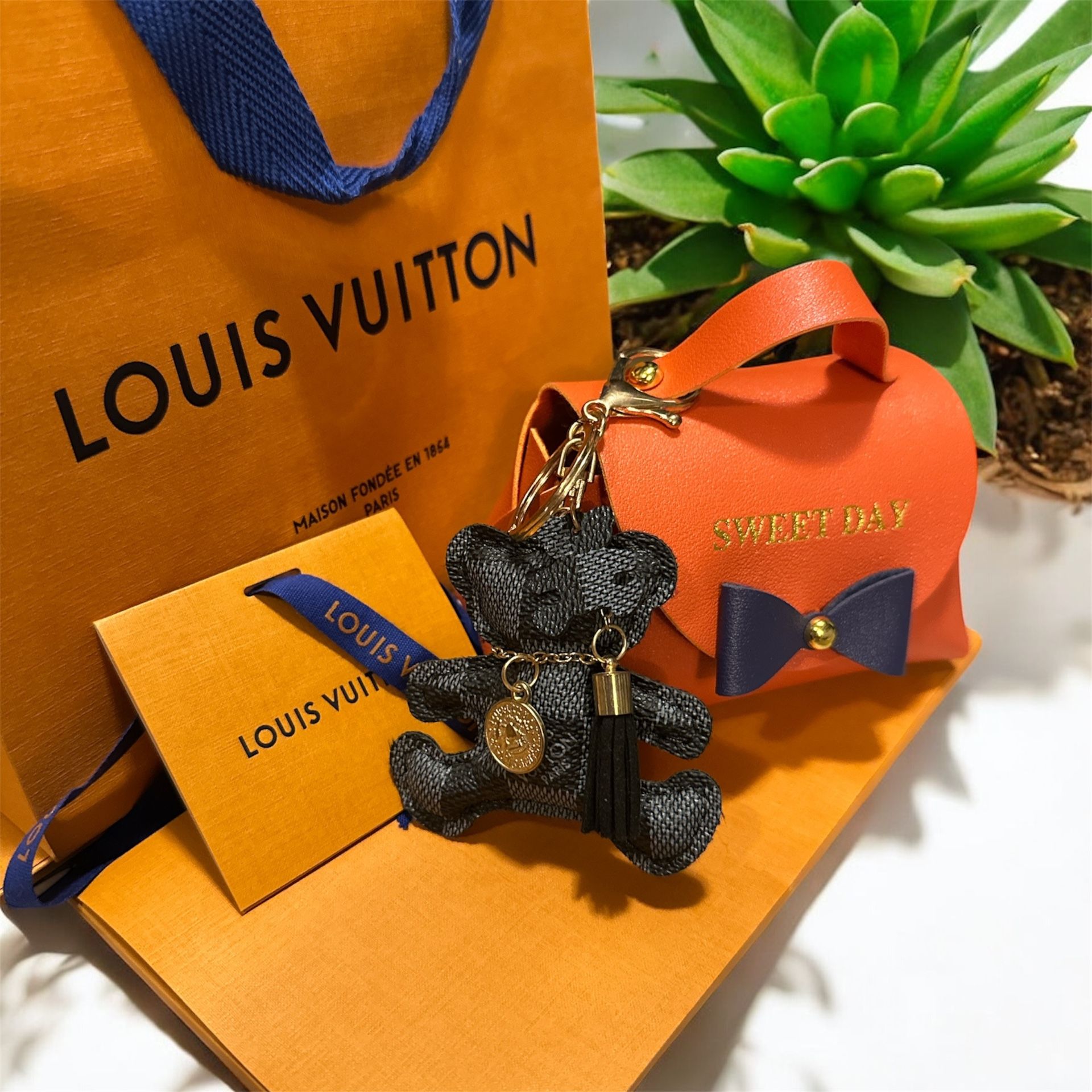 Designer bear keychain