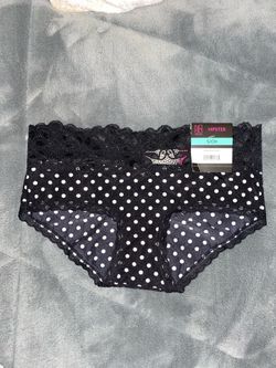 White & Black Polka Dot Underwear