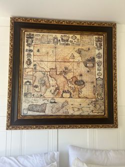 Old world map large wall art