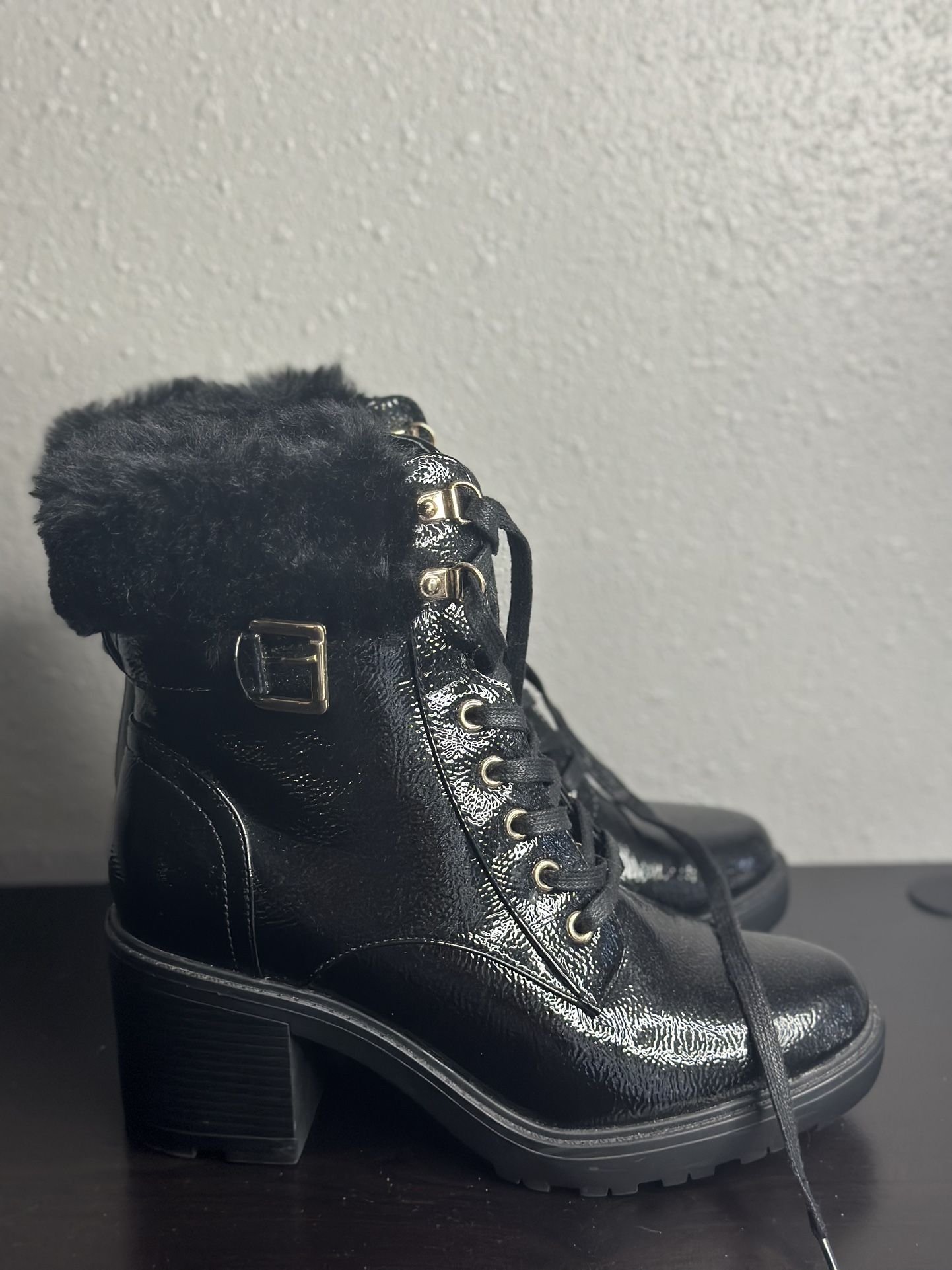 Black Fur Boots