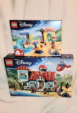 LEGO DISNEY LILO AND STITCH BEACH HOUSE AND BEACH FUN BRAND NEW SEALED SETS--PRICE IS FIRM