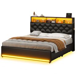 Queen size bed frame $200 , $250 if you want mattress with it