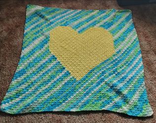 Crocheted baby blanket