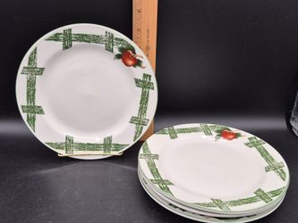Set of 4 The Cades Cove Collection,  Apples & Cherries,  Salad Plates, 7.75"