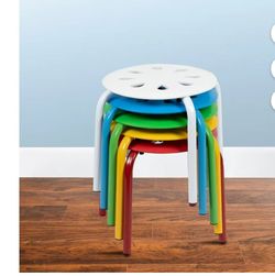 Stackable School Stool Set Of 5