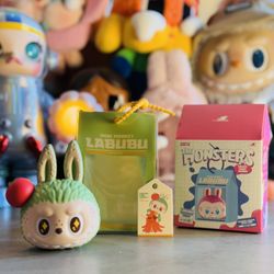 POP MART LABUBU Monsters Wacky Mart GRILLED SAUSAGE  Pinch Pendant stress ball