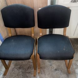 Black Cushion Wooden Chairs
