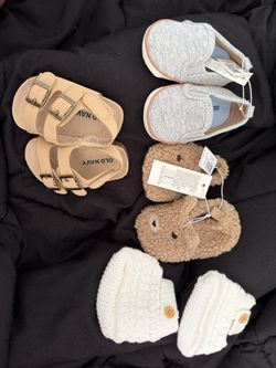 4 Pairs Of Shoes 0-3 Months