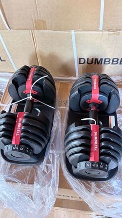 Pair $220 adjustable dumbbell brand new in boxes (5 lbs To 52 5 lbs Each dumbbell)