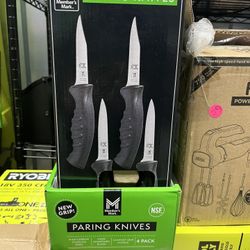 3" and 3.25" Carbon Stainless Steel Paring Knives, 4 pk8 