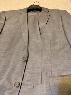 Express Suit Light Gray Shark Skin Producer 40S Jacket 31x30 Pants