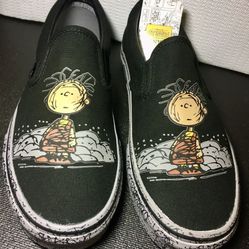VANS PEANUTS PIG PEN SLIP-ON SNEAKERS 