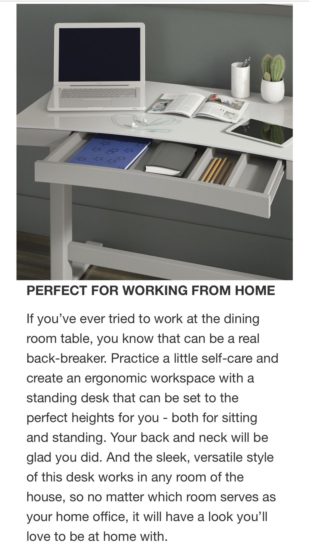 Tresanti 47" Adjustable Height Desk for Sale in Federal Way, WA OfferUp