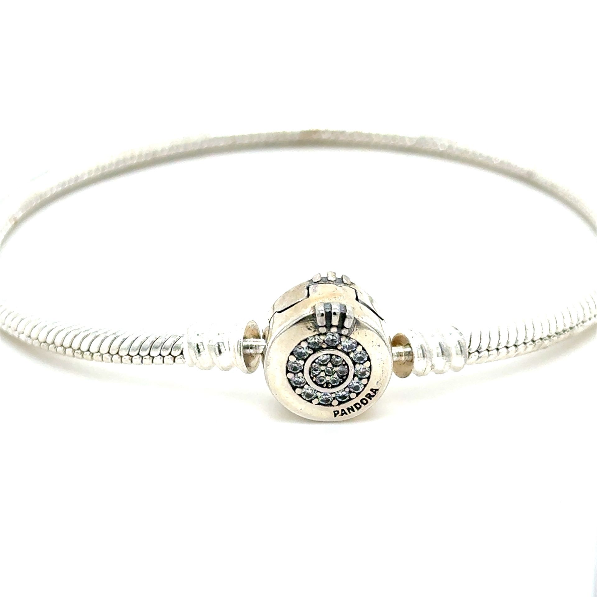 Pandora Pave Cz Crown Clasp Bracelet
