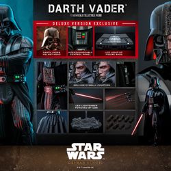 Hot Toys Star Wars Darth Vader Obi Wan Kenobi Deluxe Version