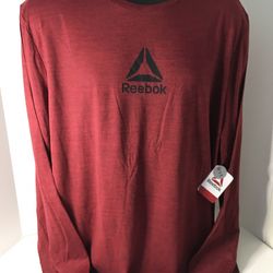 New Mens 2XL Reebok Athletic Long Sleeve Shirt