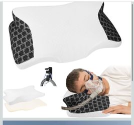 CPAP Pillow with black geometric pattern on sides #sleep #cpap