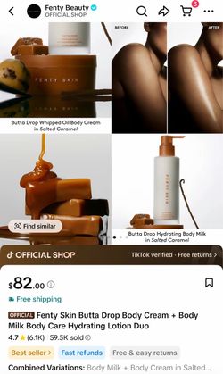 Fenty Skin Butta Drop Body Cream & Body Milk Duo