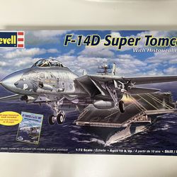 Revell F-14D Super Tomcat Fighter Jet Model + 48 Page Historical Book