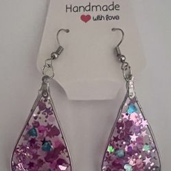 Handmade  Resin Teardrop Earrings 